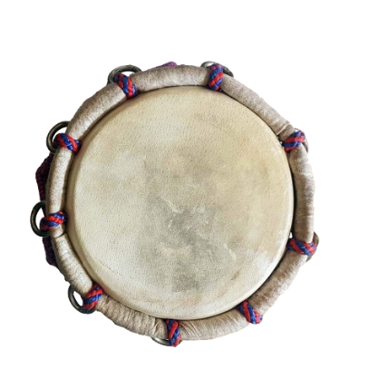 17 inch Rosewood Dholak with carry bag -yellow Finish - Image 3