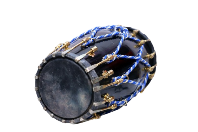 Professional Rosewood 17 inch Dholak Dholki dhol with Nut Bolt Tuning - Black Finish carrey bag free - Image 4