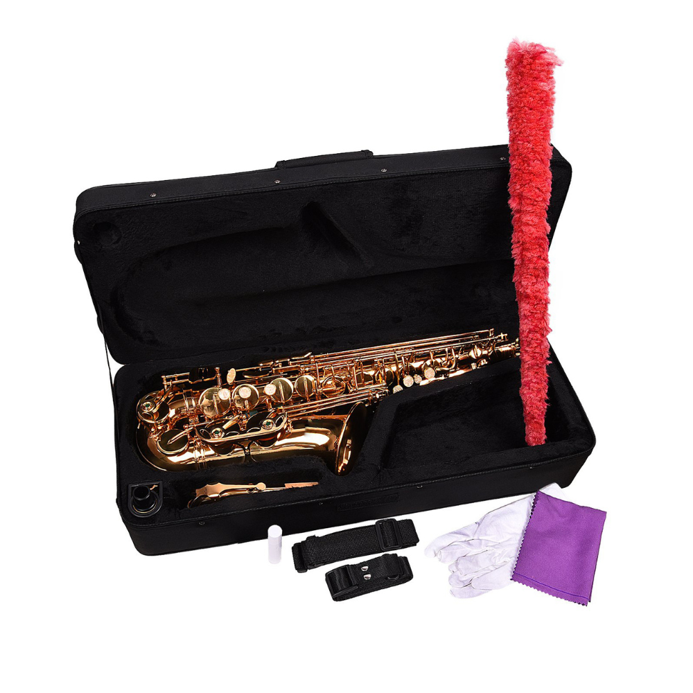 Professional Alto Saxophone – Gold Lacquer Finish with Carry Case - Image 3