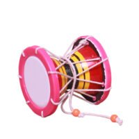 Plastic Damru  free delivery Multi colour