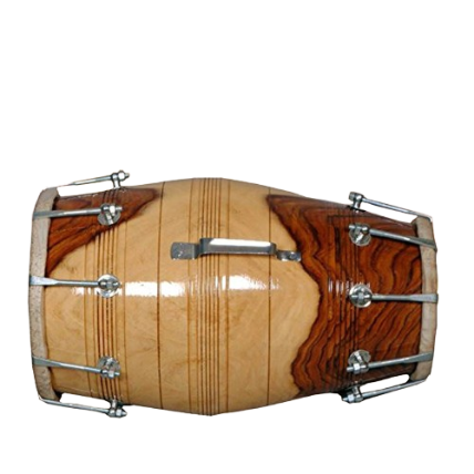 Professional 17 inch Rosewood Dholak Dholki dhol with Nut Bolt Tuning - Brown Finish carrey bag free - Image 4
