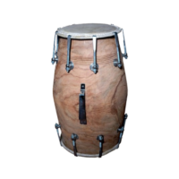 Professional 17 inch Rosewood Dholak Dholki dhol with Nut Bolt Tuning - Brown Finish carrey bag free