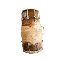 Professional 17 inch Rosewood  Dholak Dholki dhol with Nut Bolt Tuning - Brown Finish carrey bag free
