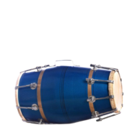 Mango Wood 17 Dholak Dholki dhol with Nut Bolt Tuning - Blue Finish carrey bag free