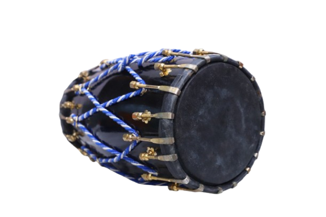 Professional Rosewood 17 inch Dholak Dholki dhol with Nut Bolt Tuning - Black Finish carrey bag free - Image 3
