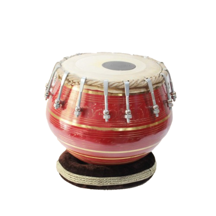 Beginner students Rose Wooden Tabla Set with Red Steel Bayan - Handcrafted carry bag free - Image 4