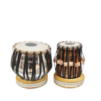 Beginner students Rose Wooden Tabla Set with Steel Bayan - Handcrafted carry bag free
