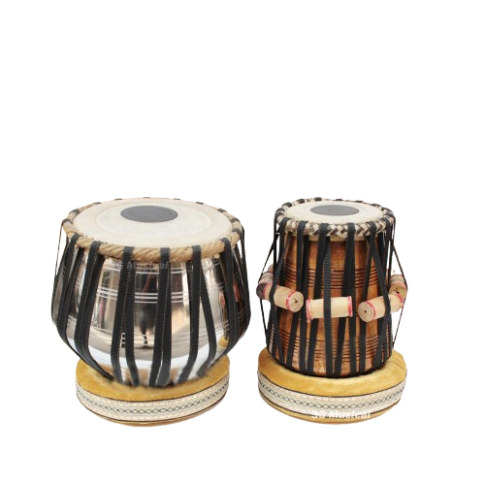 Beginner students Rose Wooden Tabla Set with Steel Bayan - Handcrafted carry bag free