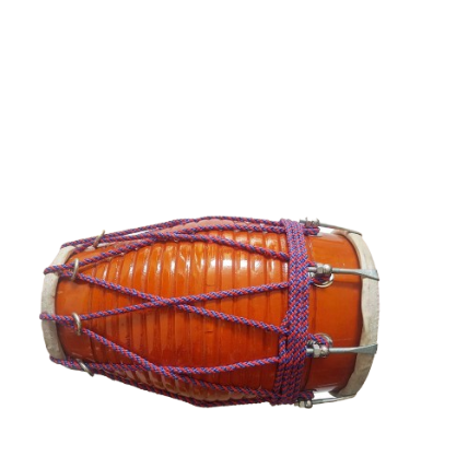 17 inch Rosewood Dholak with carry bag -yellow Finish - Image 4
