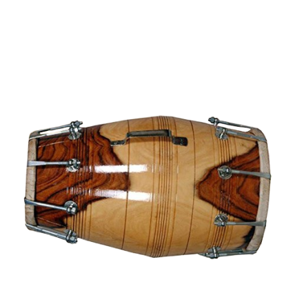 Professional 17 inch Rosewood Dholak Dholki dhol with Nut Bolt Tuning - Brown Finish carrey bag free
