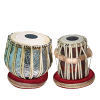 Professional Rose Wooden Tabla Set with copper  Bayan - Handcrafted free carry bag