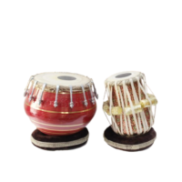 Beginner students Rose Wooden Tabla Set with Red Steel Bayan - Handcrafted carry bag free
