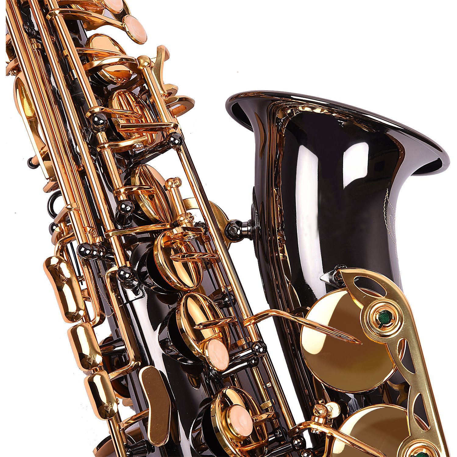Professional Alto Saxophone Black Gold, Leather Case, Mouthpiece, Polishing Cloth, Cleaning Rod And White Gloves - Image 4