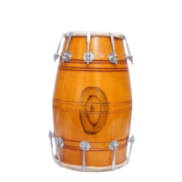 17 inch Mango Wood Dholak with carry bag - yellow Finish