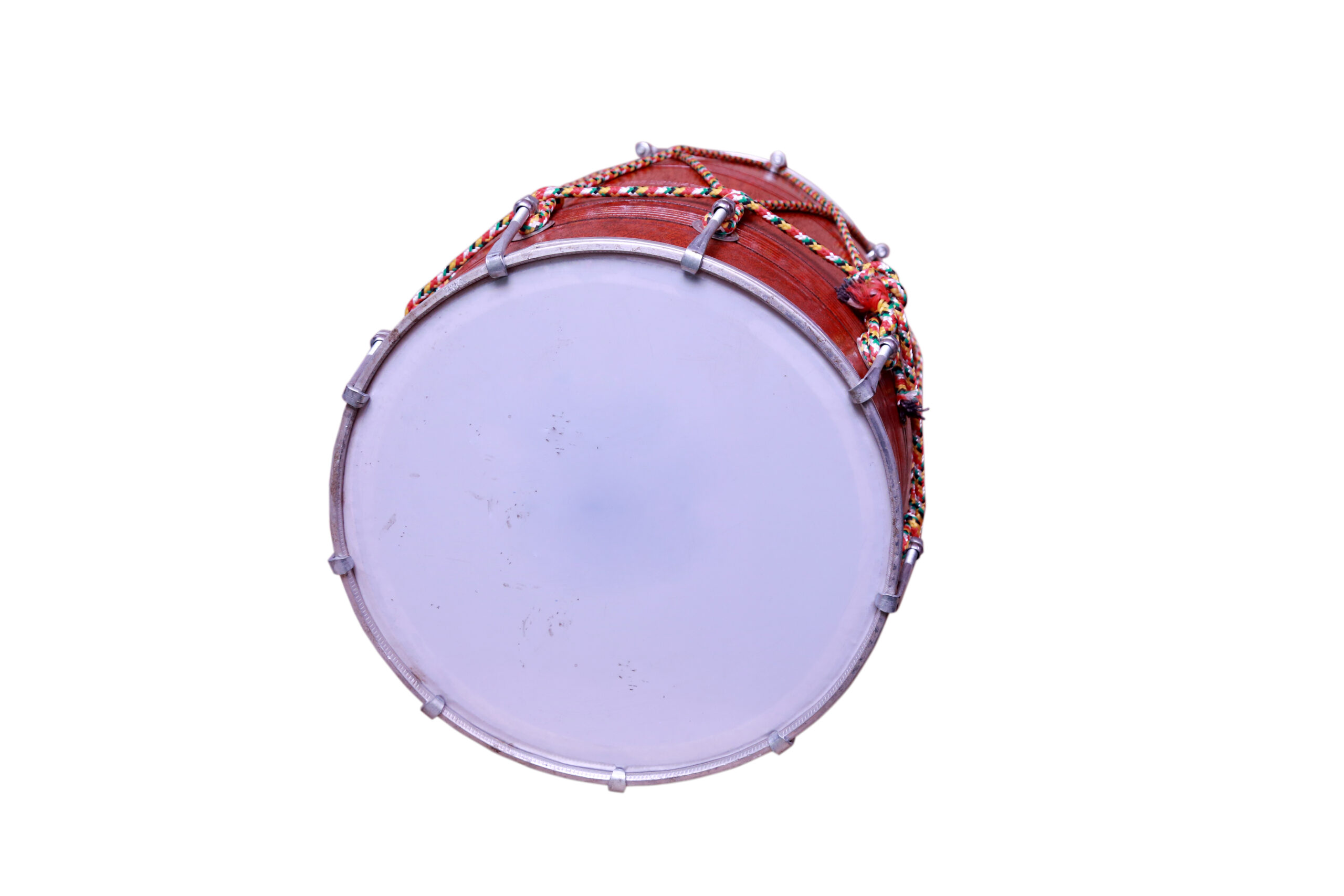 Professional Wooden Punjabi Dhol with Rope & Nut Bolt Tuning - Image 2