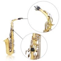 Professional Alto Saxophone Gold, Leather Case, Mouthpiece, Polishing