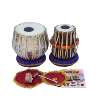 Professional Wooden Tabla Set with Copper Bayan - Handcrafted carry bag free