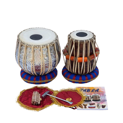 Professional Wooden Tabla Set with Copper Bayan - Handcrafted carry bag free