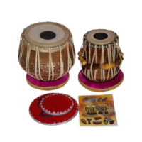 Professional Wooden Tabla Set with Copper Bayan - Handcrafted carry bag free