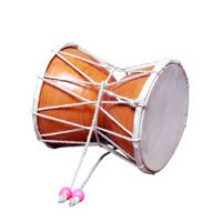 shiv wooden Damru 8 inch free delivery Brown colour