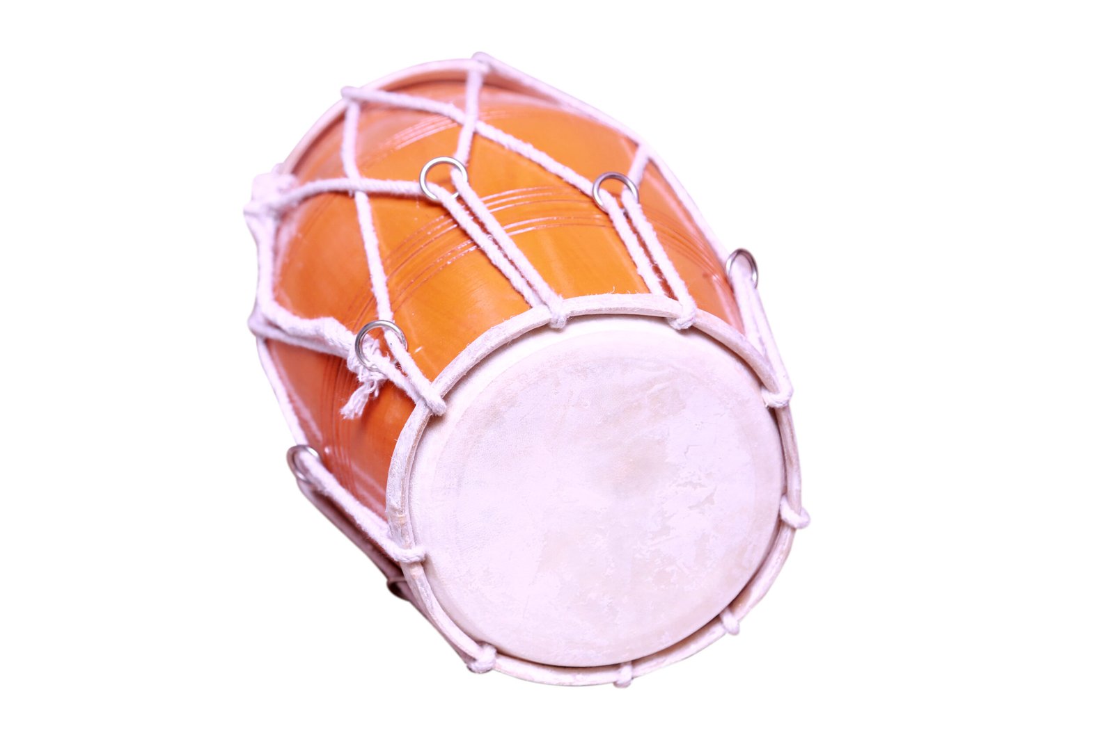 Mango Wood 17 inch Dholak with carry bag - yellow Finish - Image 2