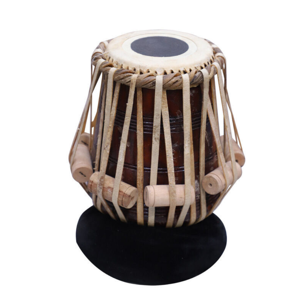 Beginner students Rose Wooden Tabla Set with Red Steel Bayan - Handcrafted carry bag free - Image 3