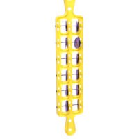 Handtal Plastic Indian Musical Instrument Yellow, 6 Line