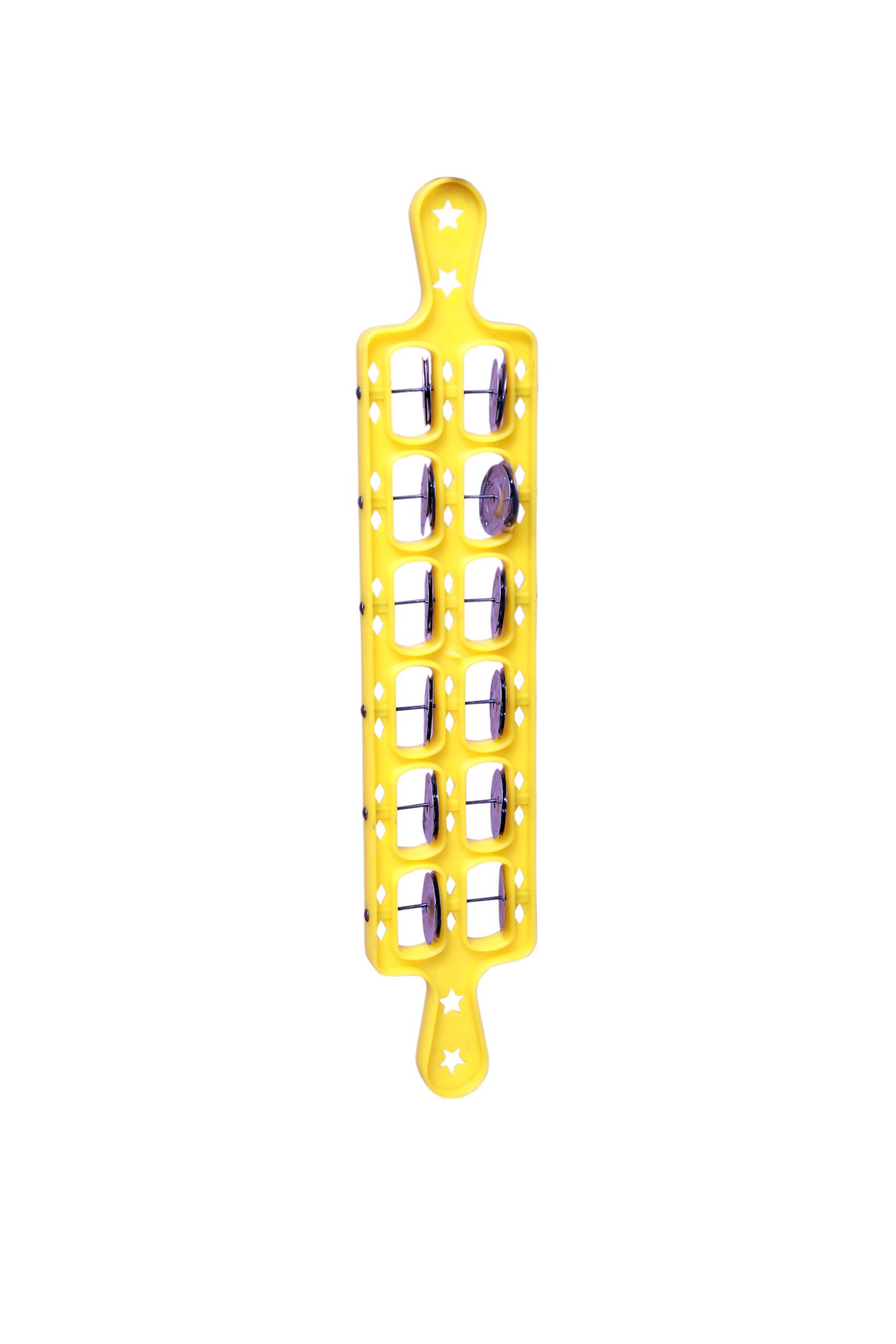 Handtal Plastic Indian Musical Instrument Yellow, 6 Line