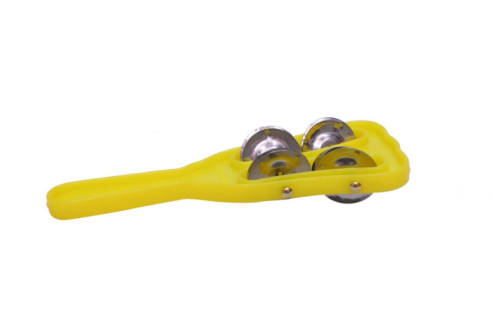 Handtal Plastic Indian Musical Instrument Yellow, 2 Line