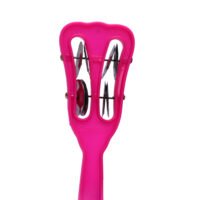 Handtal Plastic Indian Musical Instrument Pink 2 Line