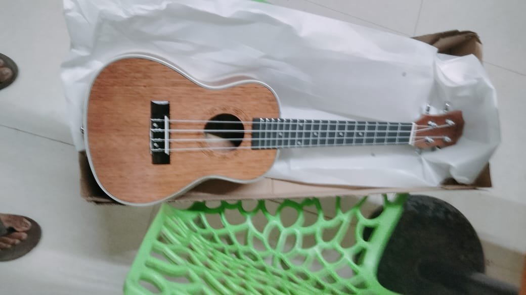 20 24" Concert Ukulele | Sapele Body & Okume Neck | 4 Aquila Nylon Strings | Die-Cast Tuning Keys