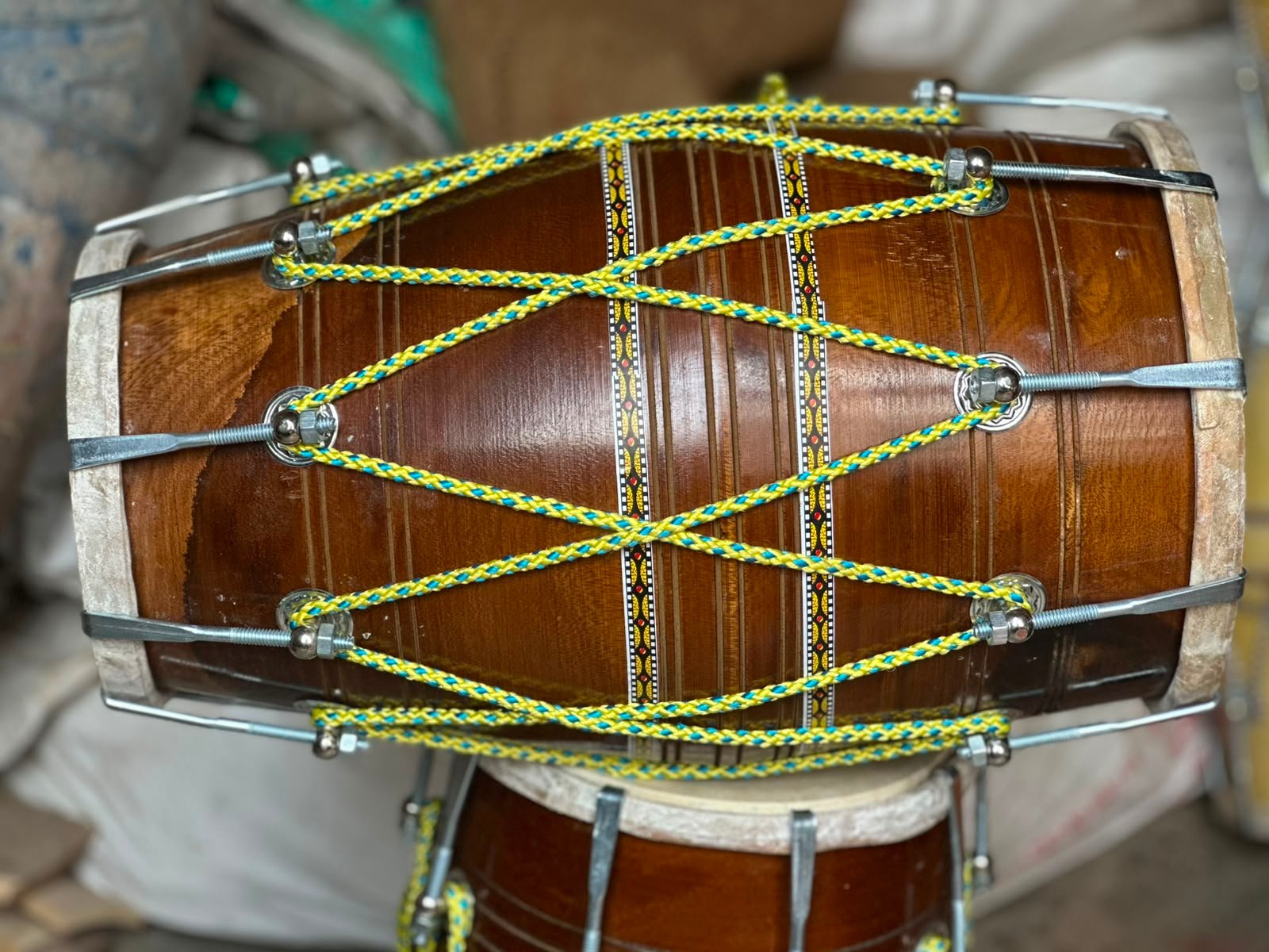 17 inch Mango Wood Dholak with carry bag Free - Image 3