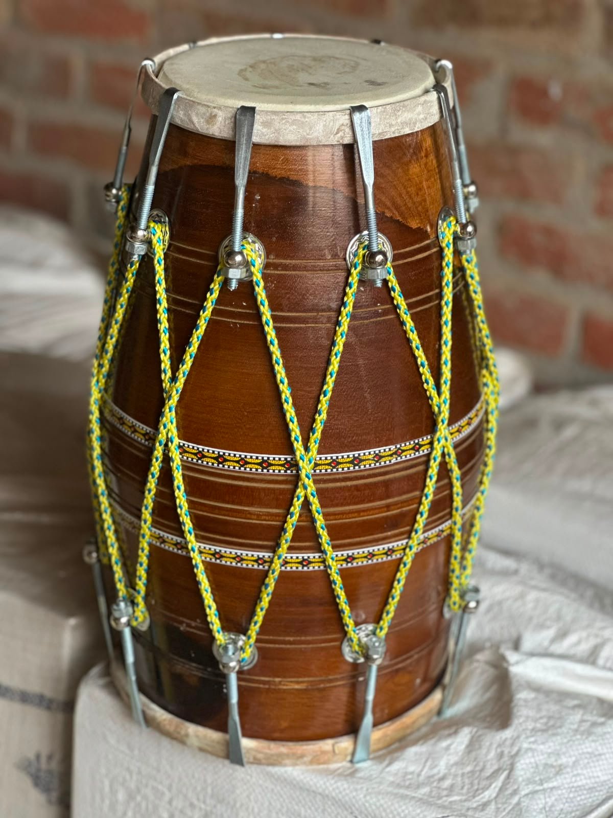 17 inch Mango Wood Dholak with carry bag Free