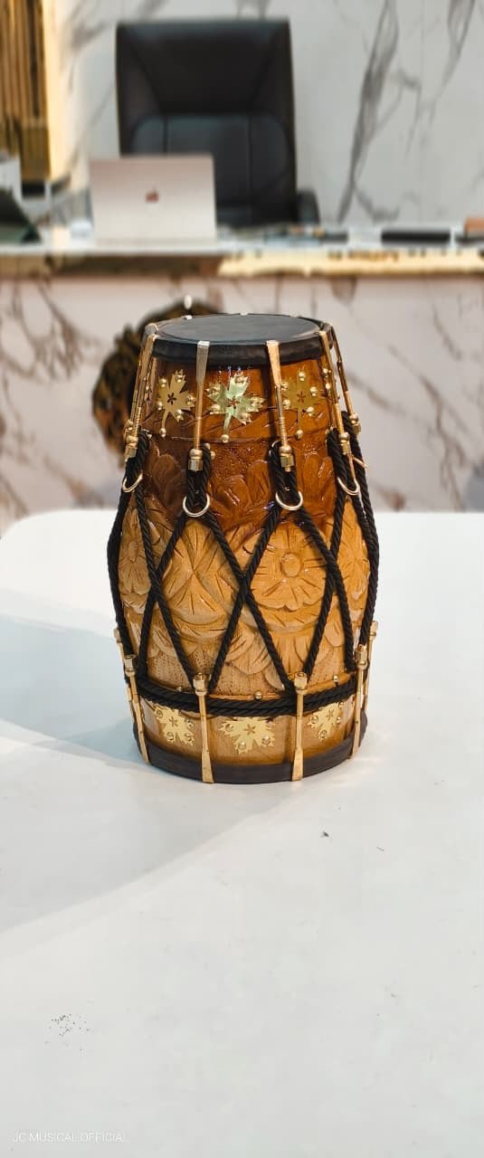 17 inch Professional Teak Wood Dholak with carry bag Free