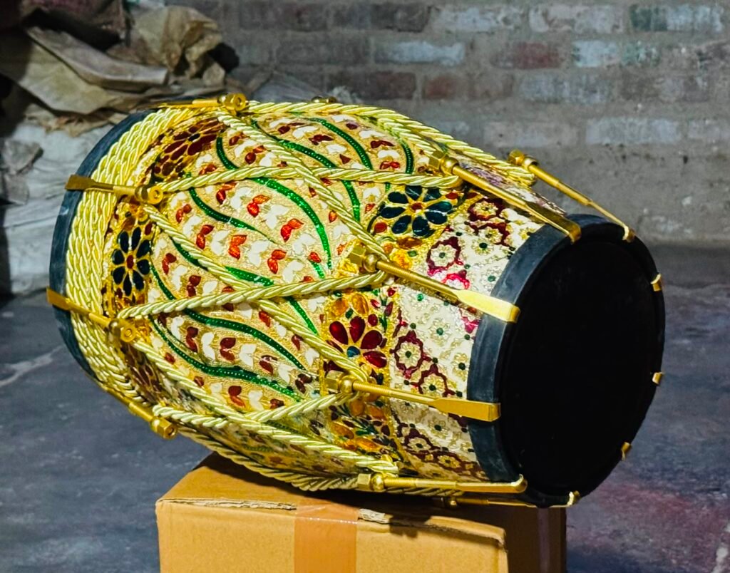 17 inch Professional Teak Wood Dholak with carry bag Free