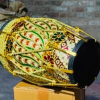 17 inch Professional Teak Wood Dholak with carry bag Free